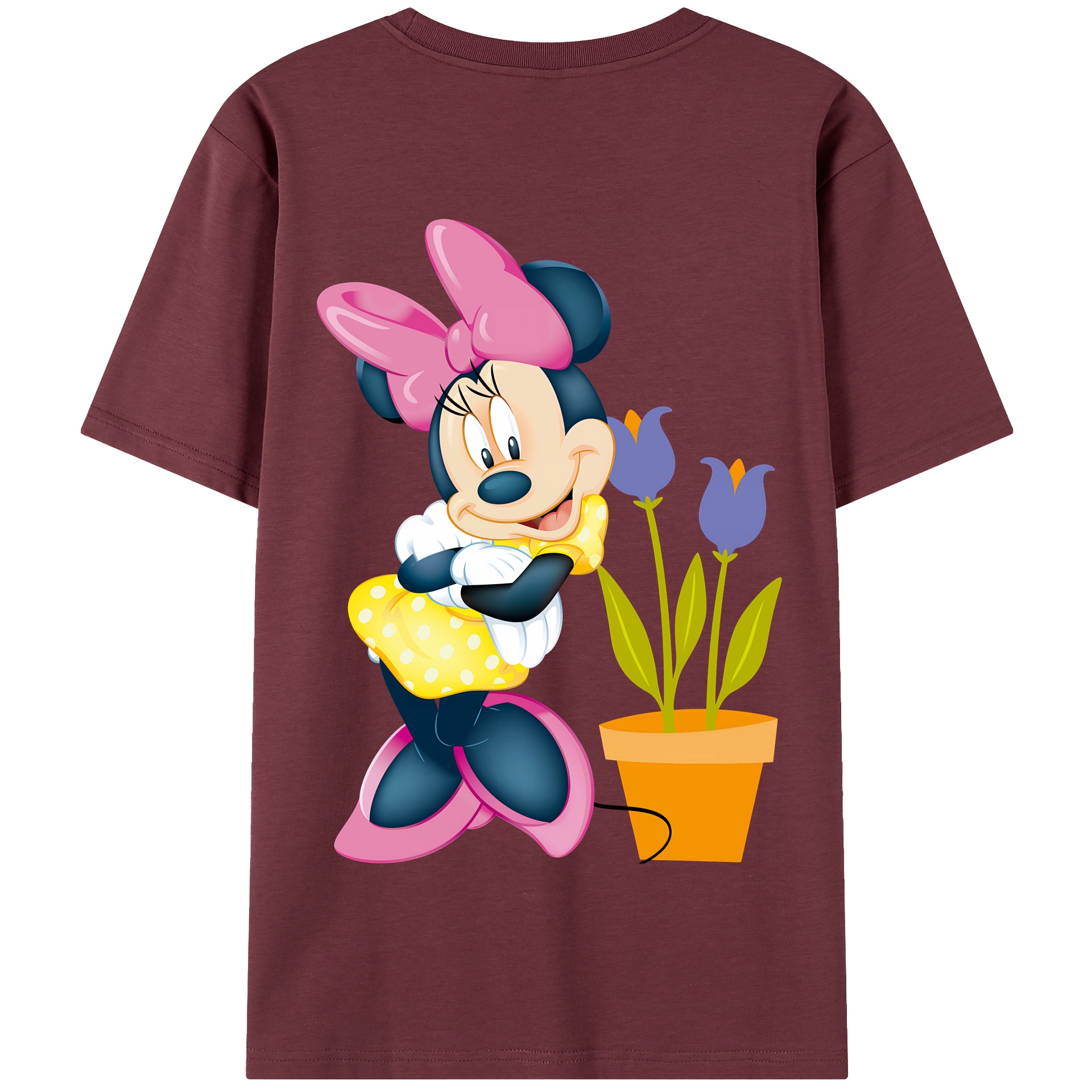 （画像用） ミッキーマウス Mickey Mouse 綿100％半袖Tシャツ（背面プリント）
